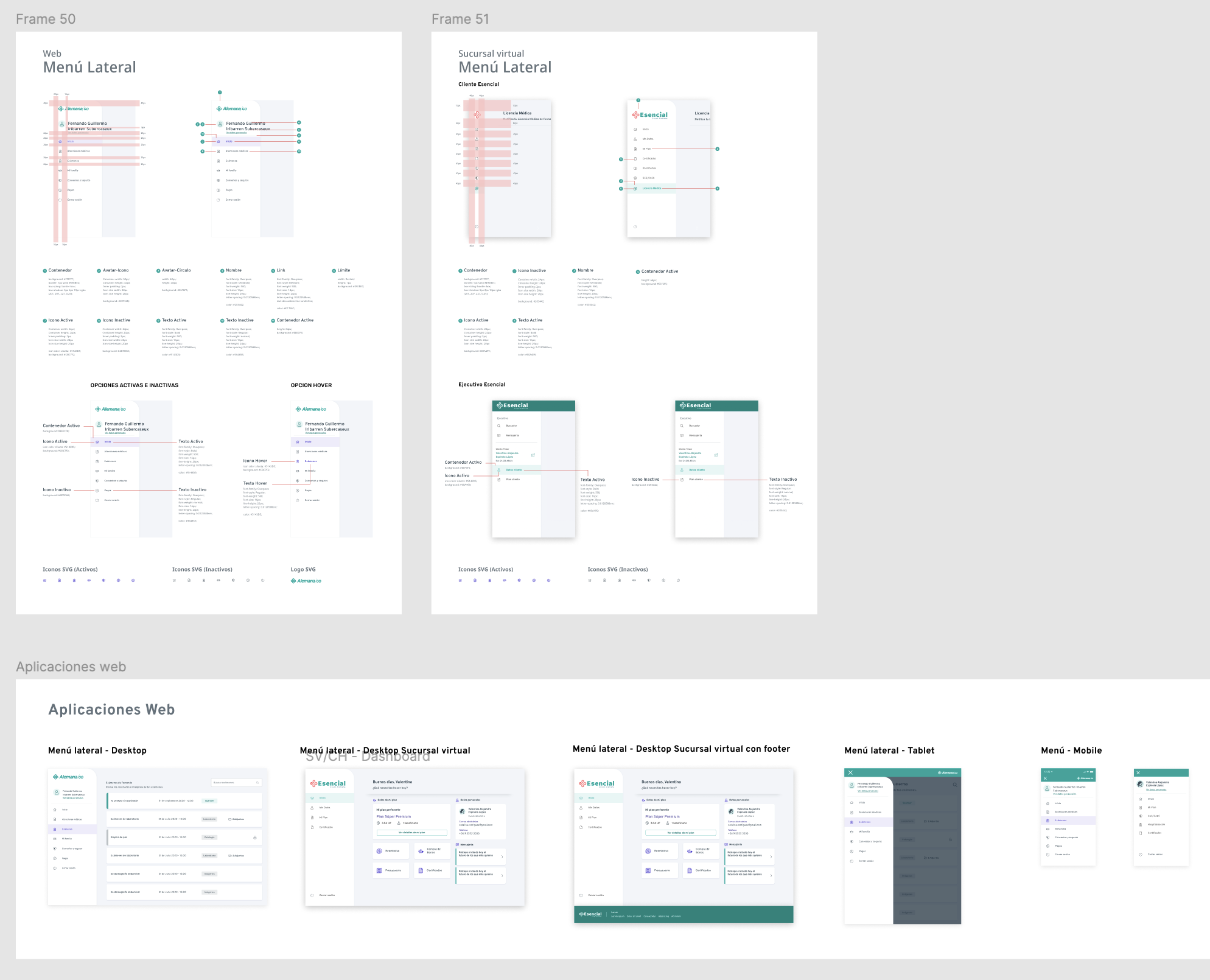 Esencial — handoff documentation